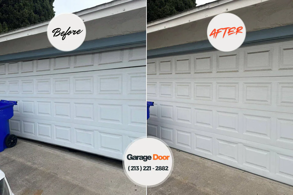 Before and after: garage door spring repair Sugar Grove, IL